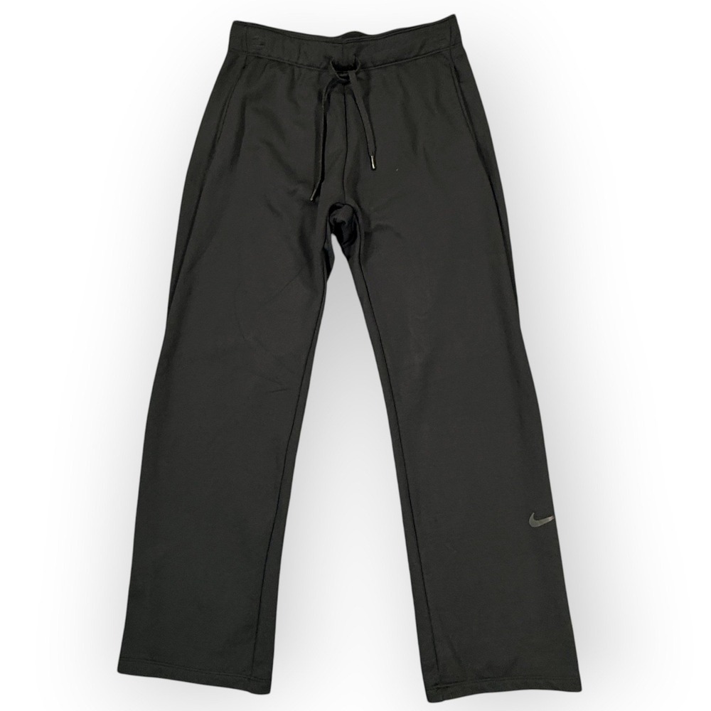 NIKE Therma-Fit Wide-Leg Training Pants Womens S Black Drawstring Athletic Gym - Picture 2 of 11